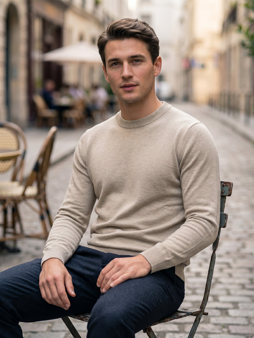 Classic Crew Neck Knit Sweater
