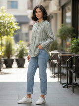 Women’s Striped Button-Front Shirt