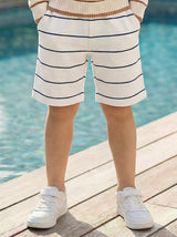 Kids Striped Elastic Waist Shorts