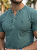 Men’s Henley Neck Short Sleeve T-Shirt