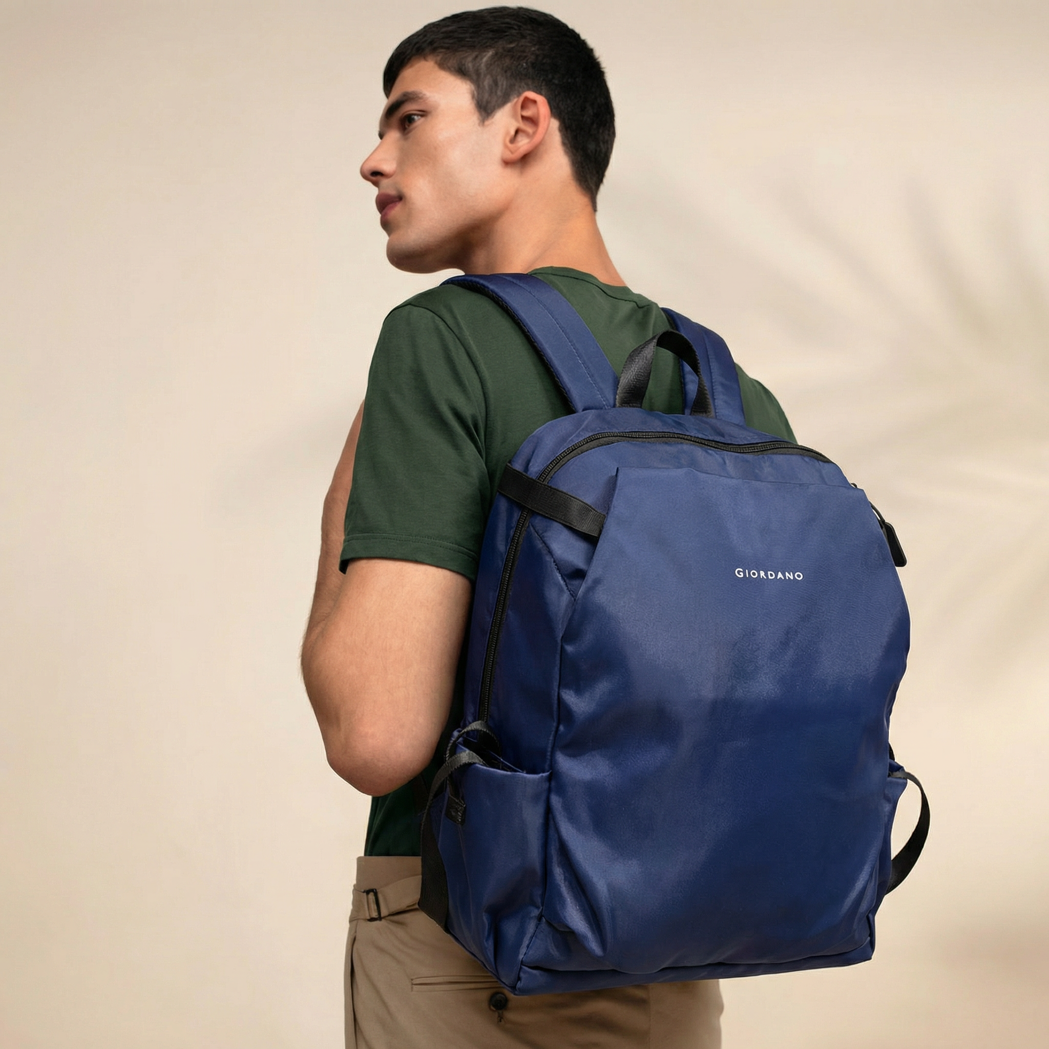 BAG WITH LOGO - NAVY, FREE image