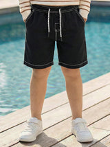 Kids Contrast Stitch Drawstring Shorts