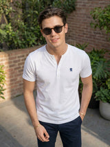 Men’s Henley Neck Short Sleeve T-Shirt