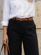 High-Waist Straight-Leg Pants