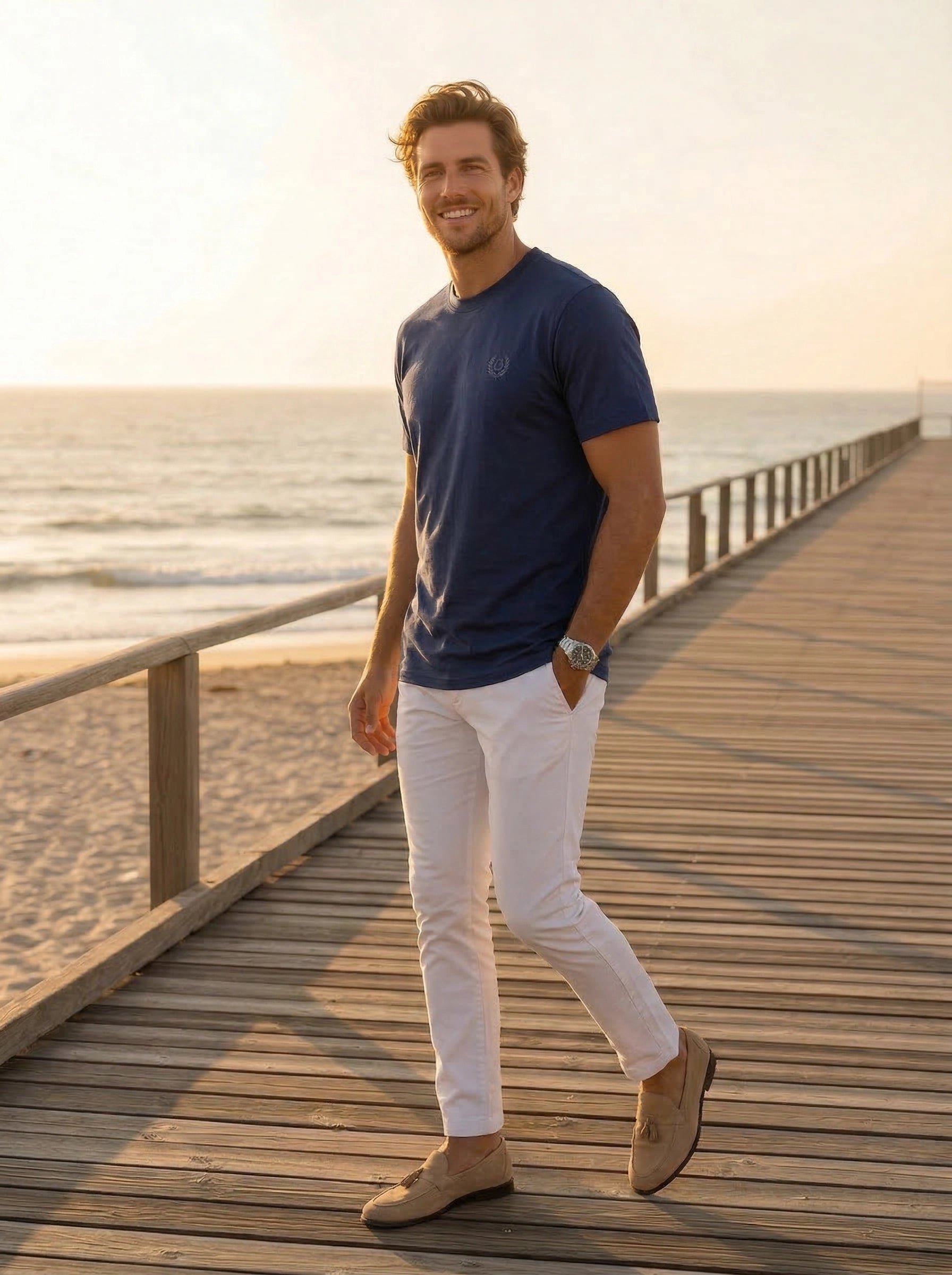 Men’s Minimal Logo Crew Neck T-Shirt