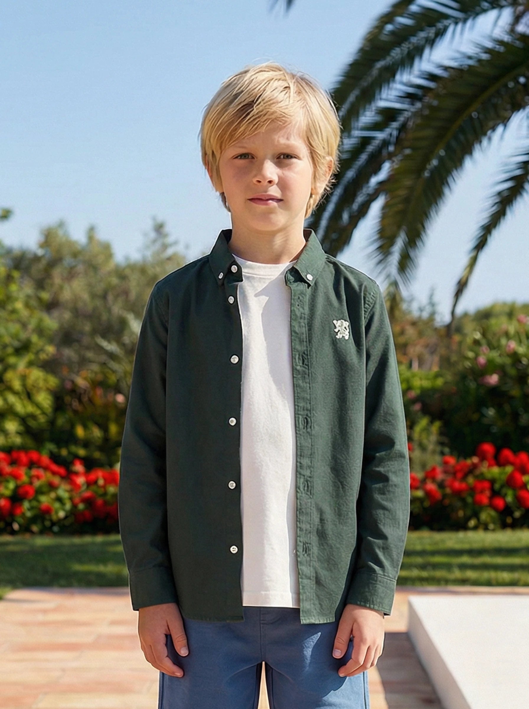 Kids Long Sleeve Button-Down Shirt