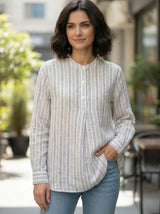 Women’s Striped Button-Front Shirt