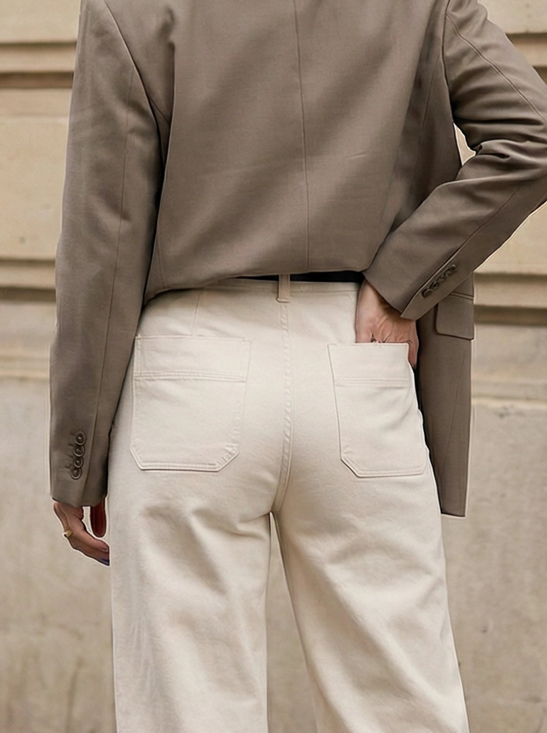 High-Waist Straight-Leg Pants
