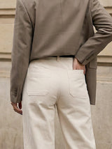 High-Waist Straight-Leg Pants
