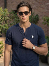 Men’s Henley Neck Short Sleeve T-Shirt