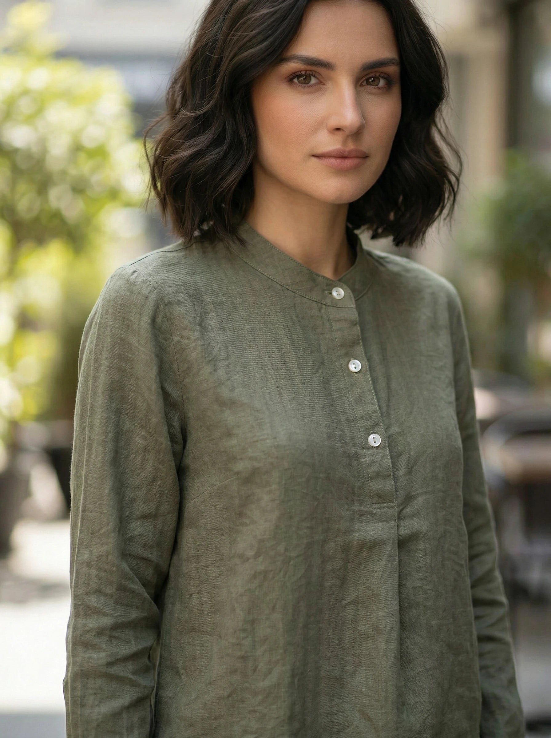 Women’s Striped Button-Front Shirt
