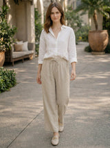 Women's Relaxed Linen Drawstring Pants