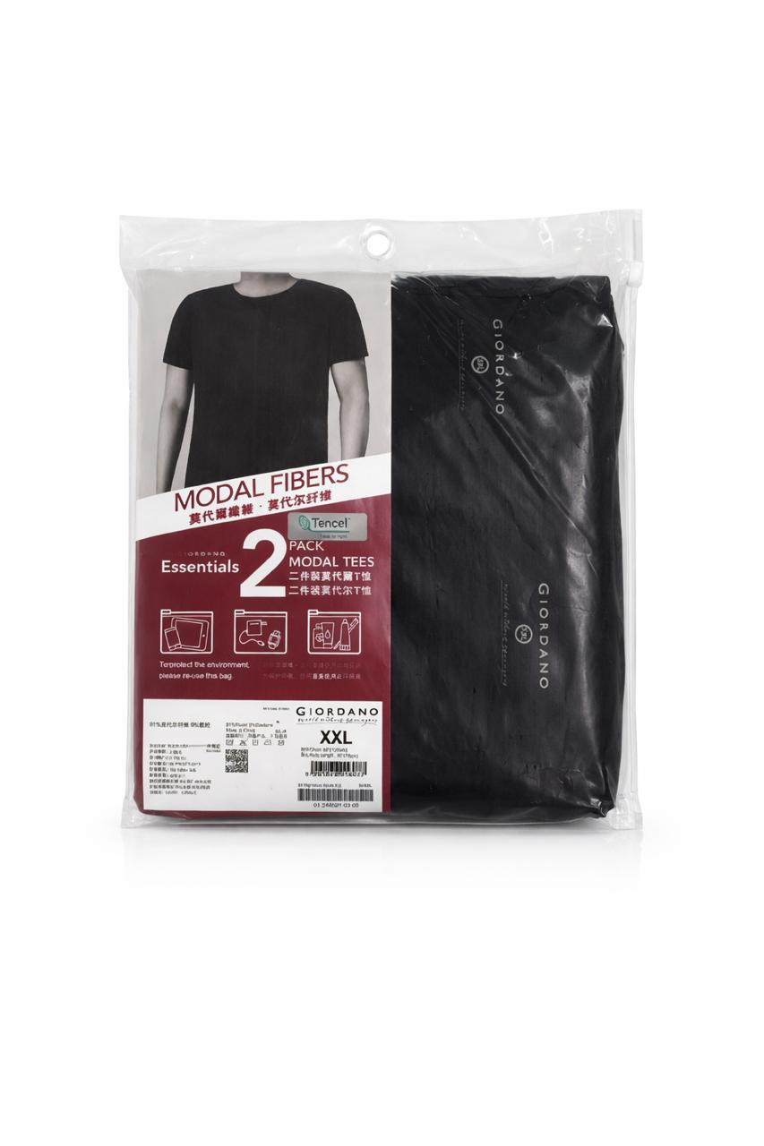 UNDERWEAR CREW TEE PACK2 PIECE - Black, S image