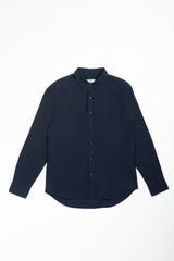 LINEN COTTON SHIRT - NAVY-32, XL image