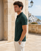 Men’s Tonal Pattern Polo Shirt