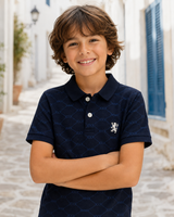 Boys’ Patterned Short-Sleeve Polo Shirt