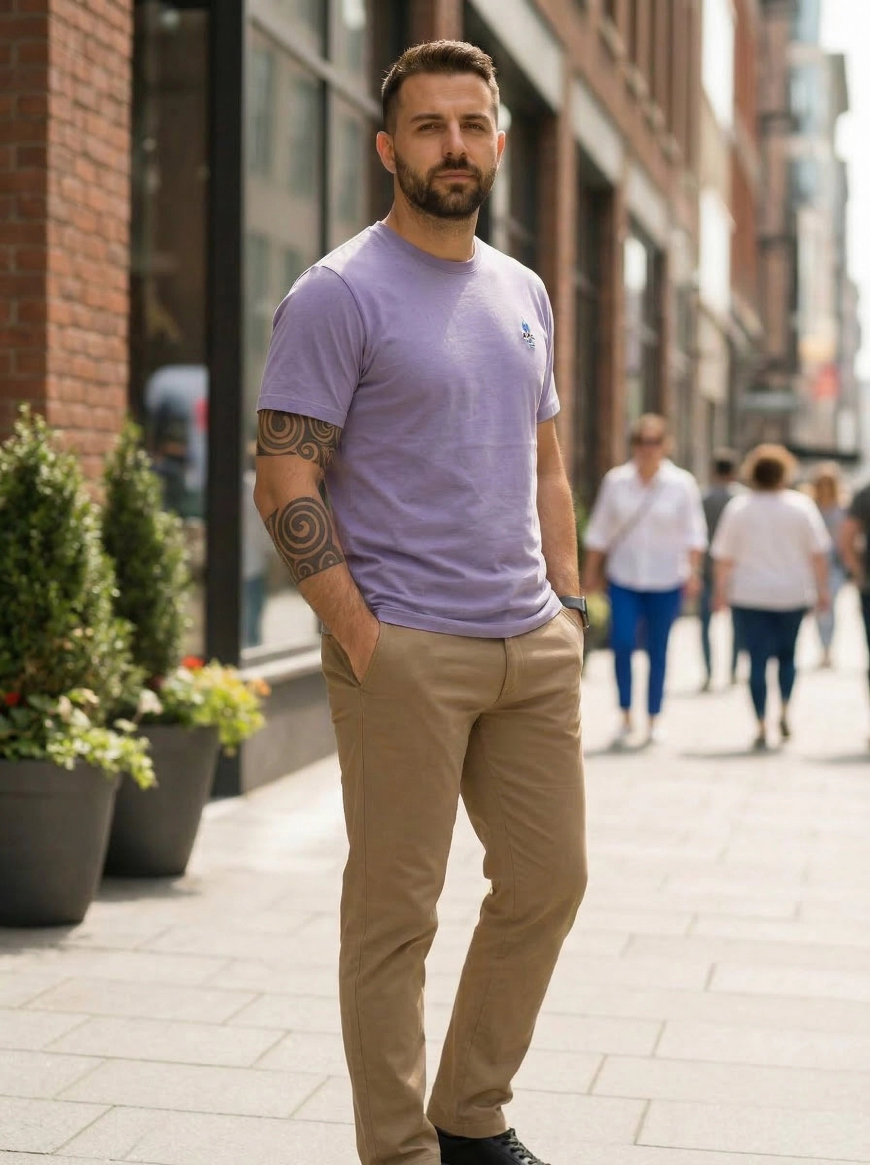 Men’s Embroidered Logo Crew Neck T-Shirt
