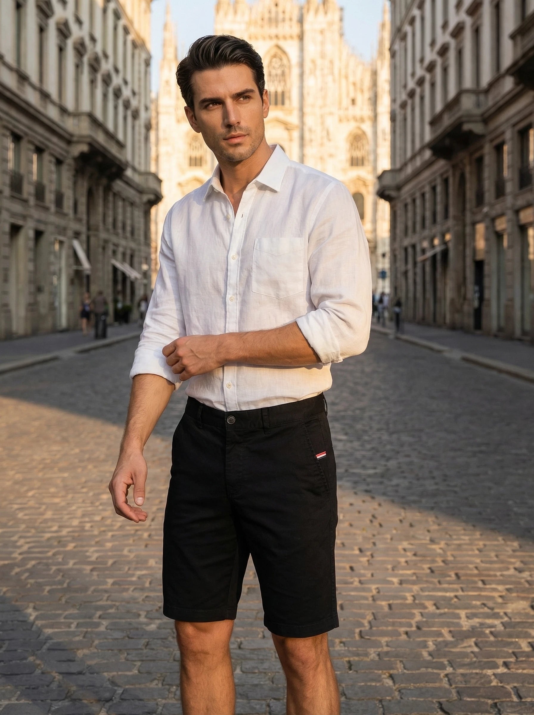 Tailored Cotton Shorts