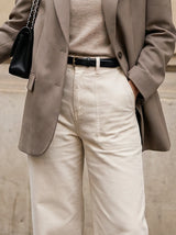 High-Waist Straight-Leg Pants