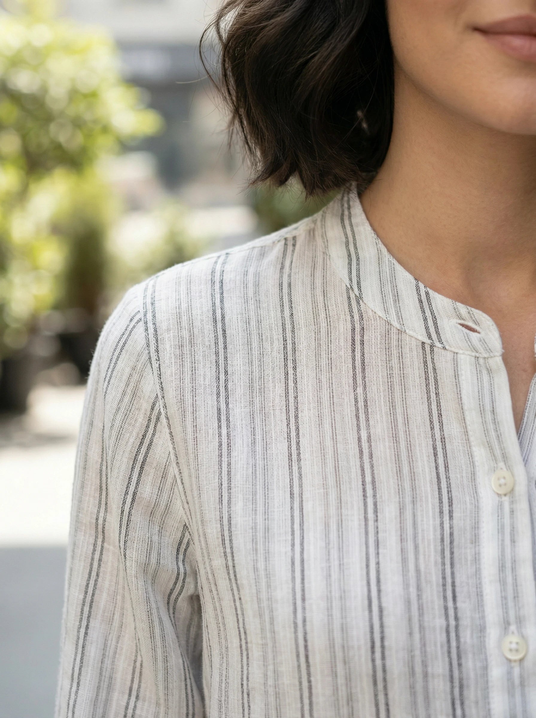 Women’s Striped Button-Front Shirt