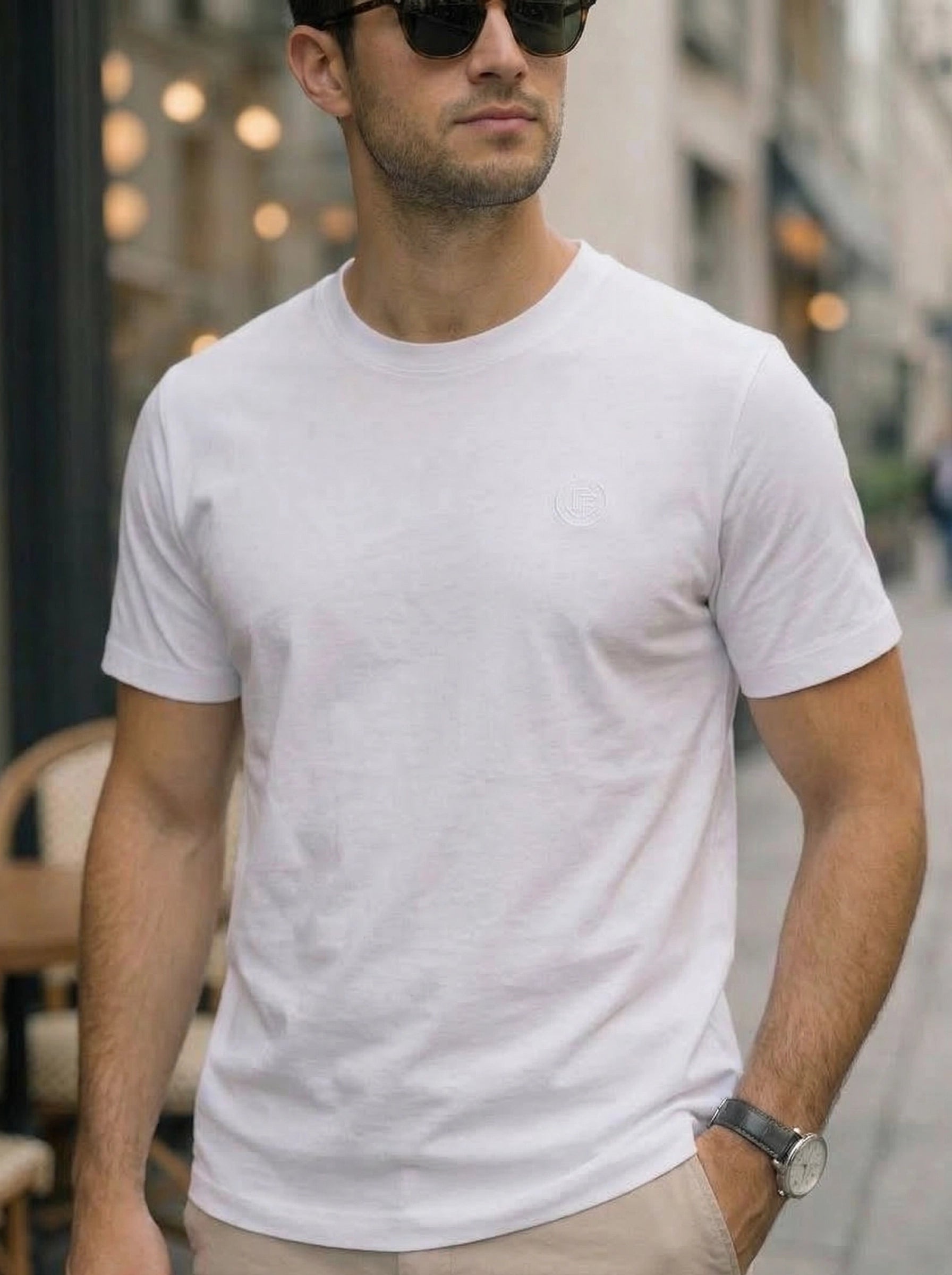 Men’s Minimal Logo Crew Neck T-Shirt