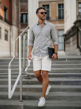 Men’s Button-Up Casual Linen Shirt