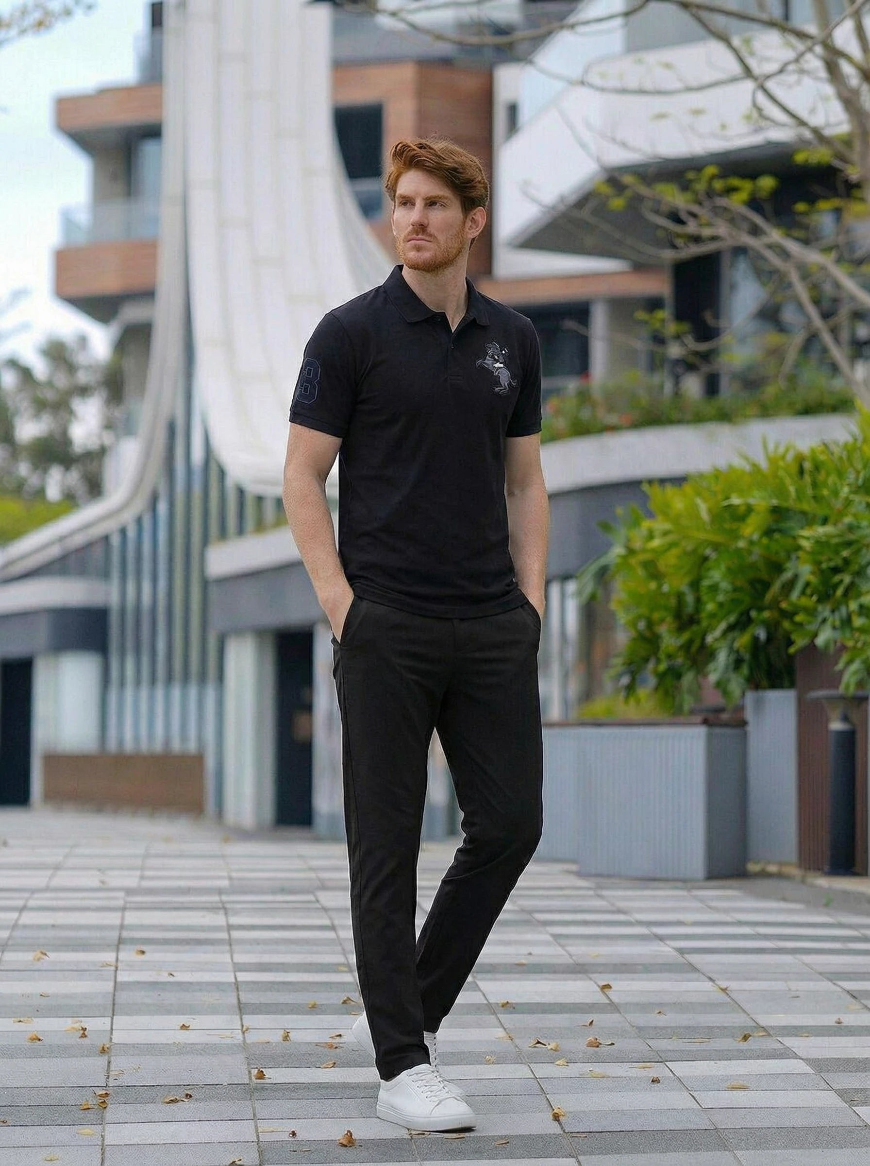 Men’s Embroidered Logo Polo T-Shirt