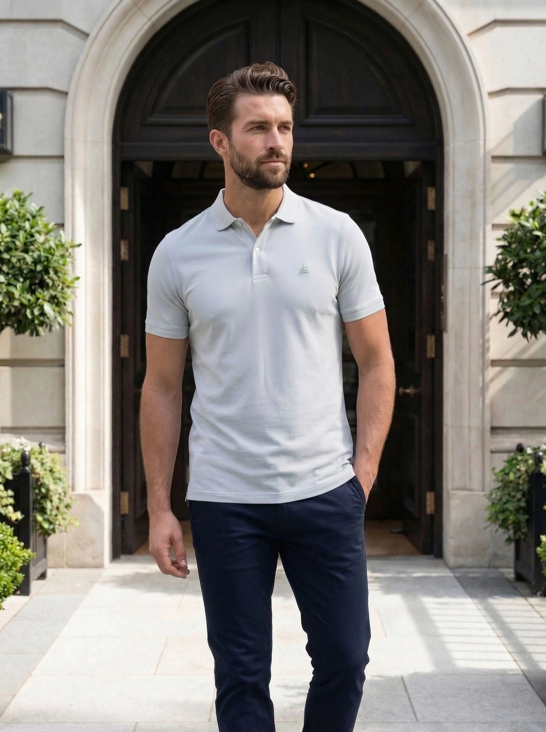 Slim Fit Short Sleeve Polo Shirt