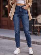Mid-Rise Straight Leg Jeans