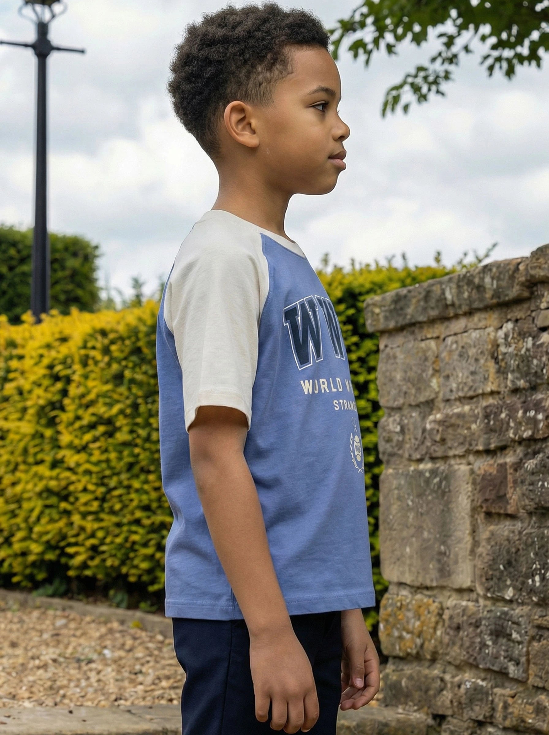 Kids Color Block Graphic T-Shirt