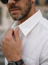Men’s Button-Up Casual Linen Shirt