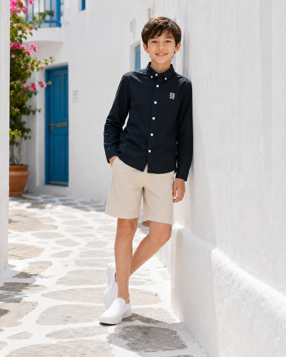 Boys’ Long-Sleeve Oxford Shirt