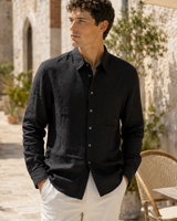 Men’s Long-Sleeve Linen Shirt