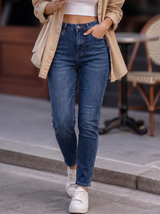 Mid-Rise Straight Leg Jeans