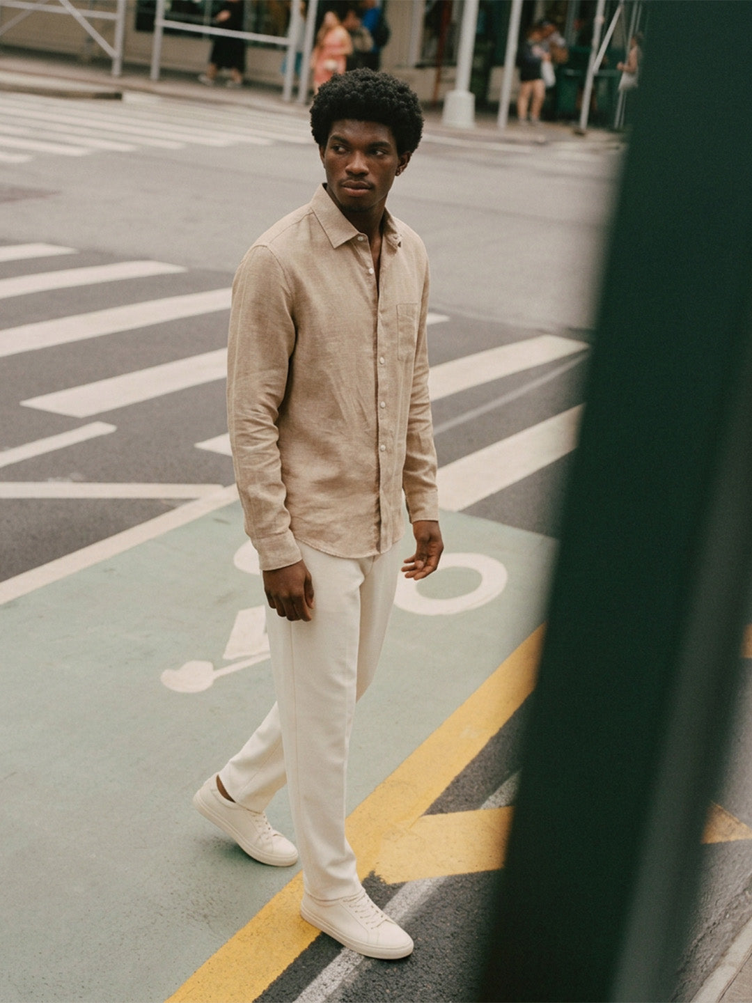 Men’s Button-Up Casual Linen Shirt