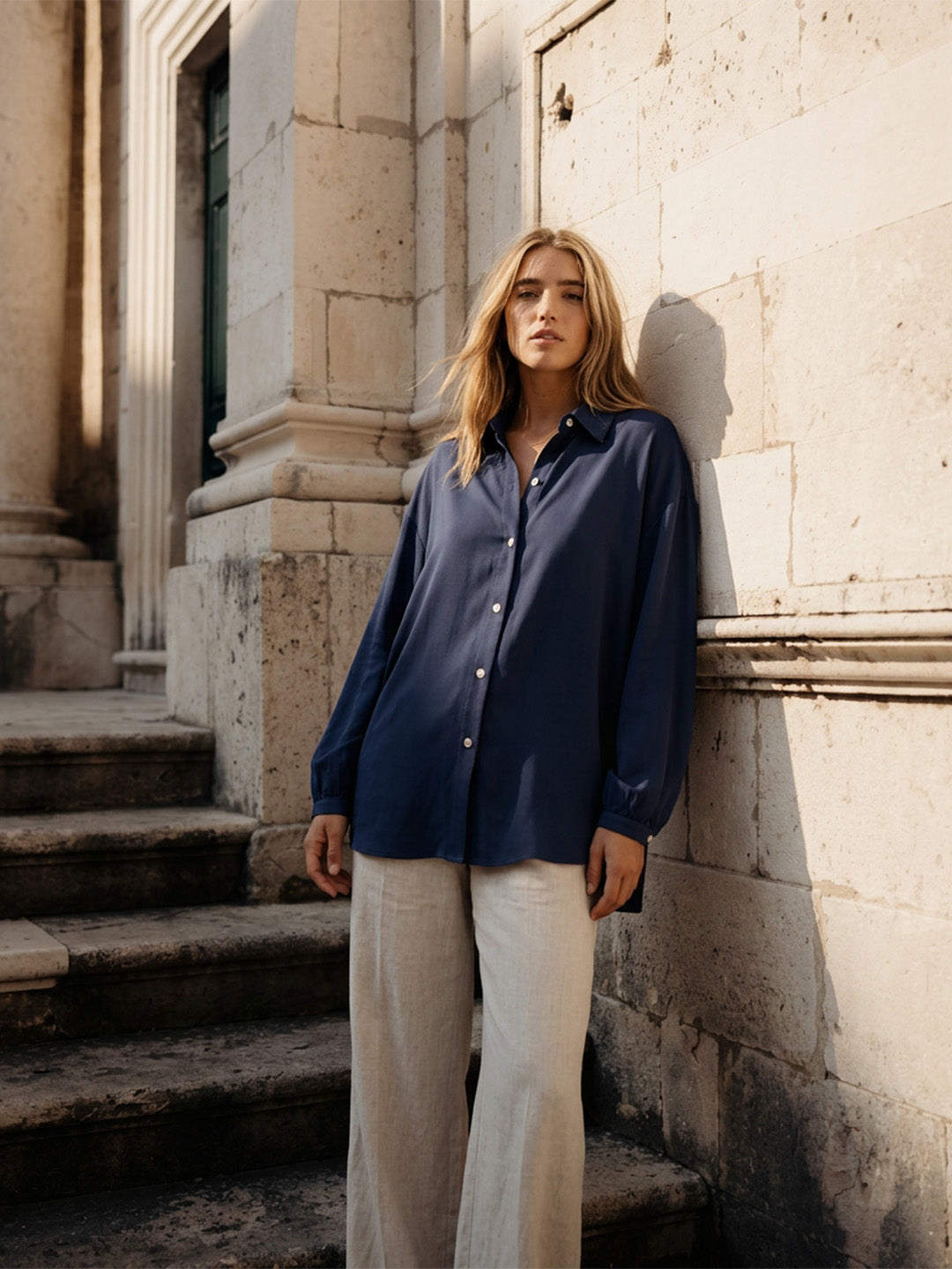 Women's Relaxed Fit Button-Down Shirt