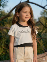 Girls Cropped Graphic T-Shirt