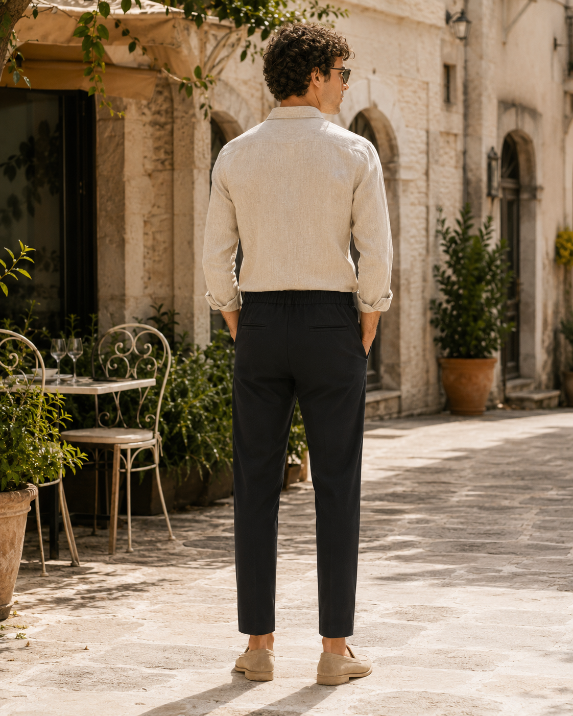 Men’s Pleated Tapered Pants