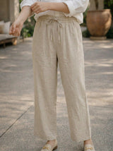 Women's Relaxed Linen Drawstring Pants