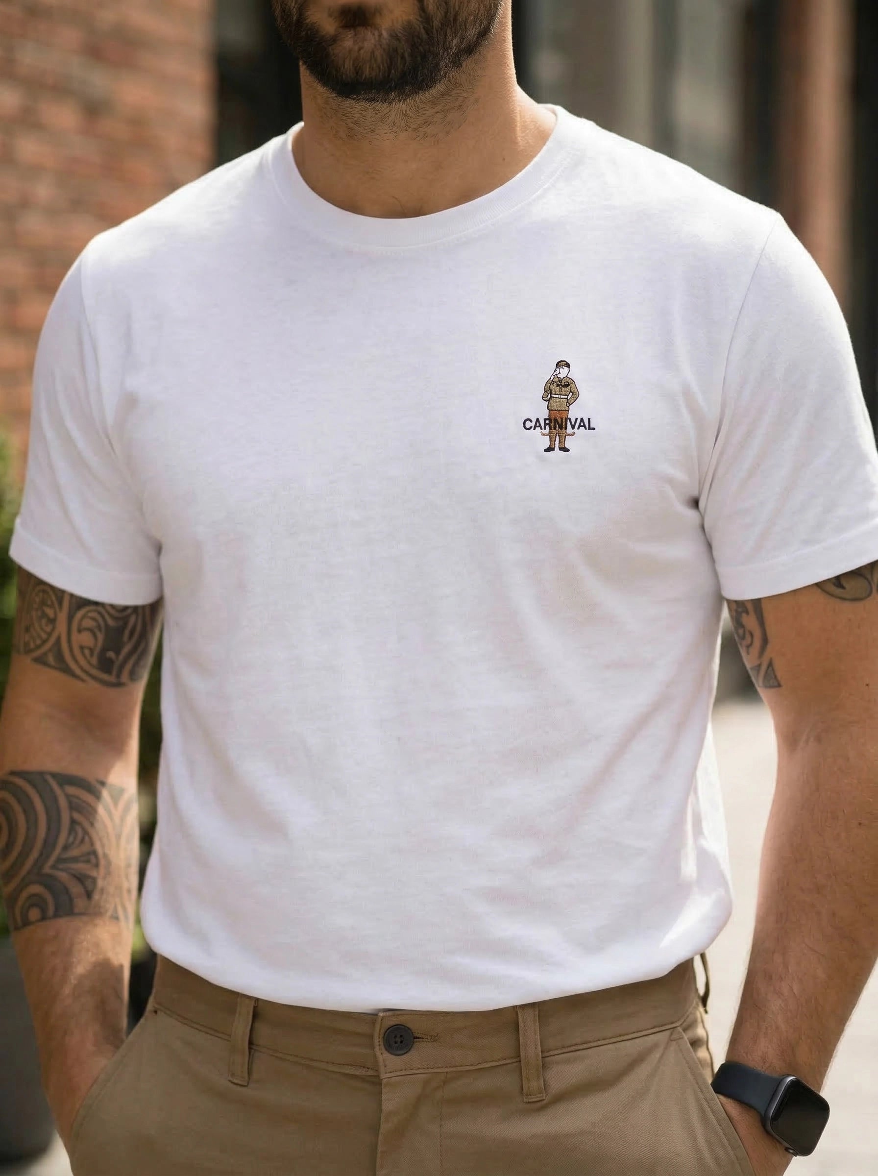 Men’s Embroidered Logo Crew Neck T-Shirt
