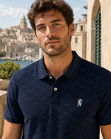 Men’s Patterned Short-Sleeve Polo Shirt
