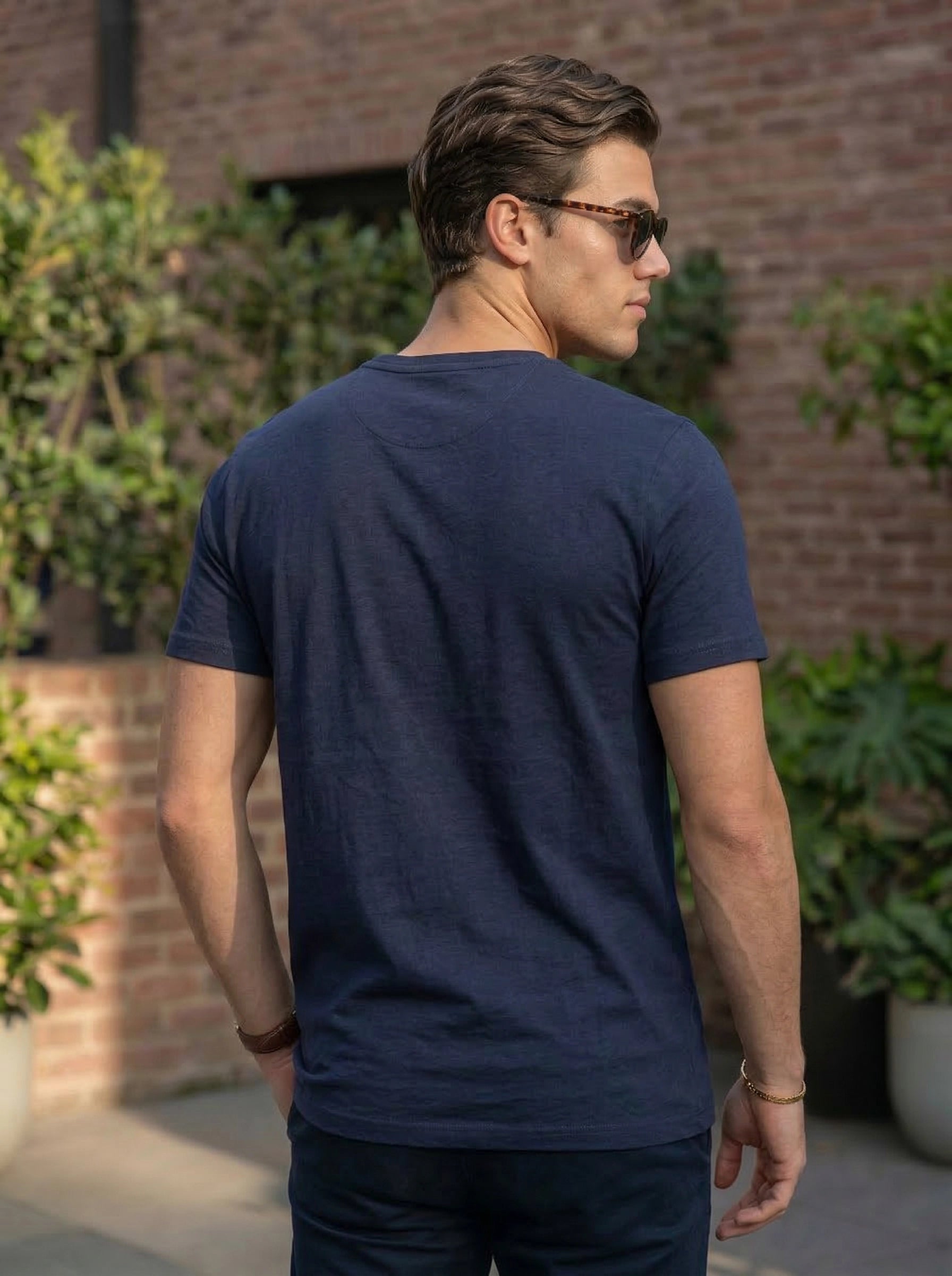 Men’s Henley Neck Short Sleeve T-Shirt