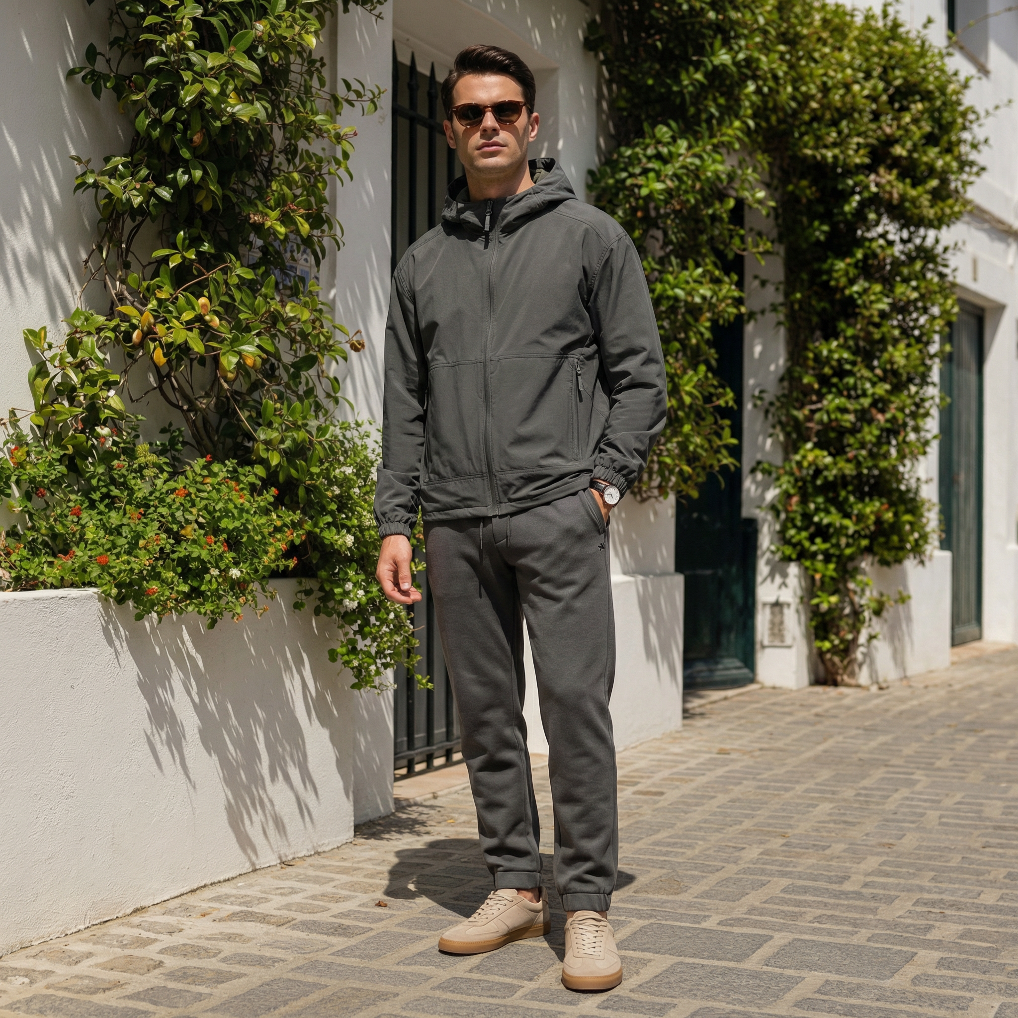 WATER REPELLENT JACKET - DK GREEN, L image