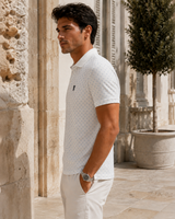 Men’s Patterned Short-Sleeve Polo Shirt