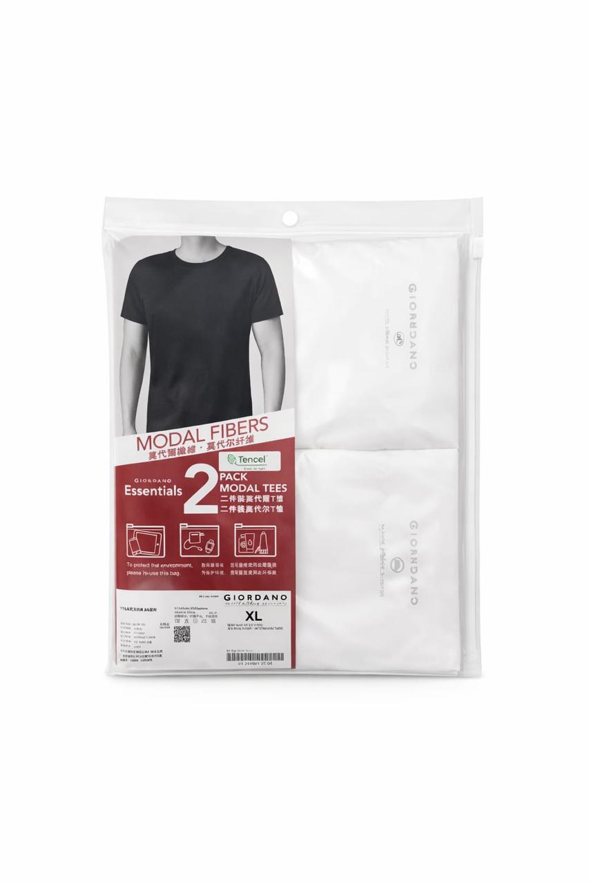 UNDERWEAR CREW TEE PACK2 PIECE - WHITE, S image