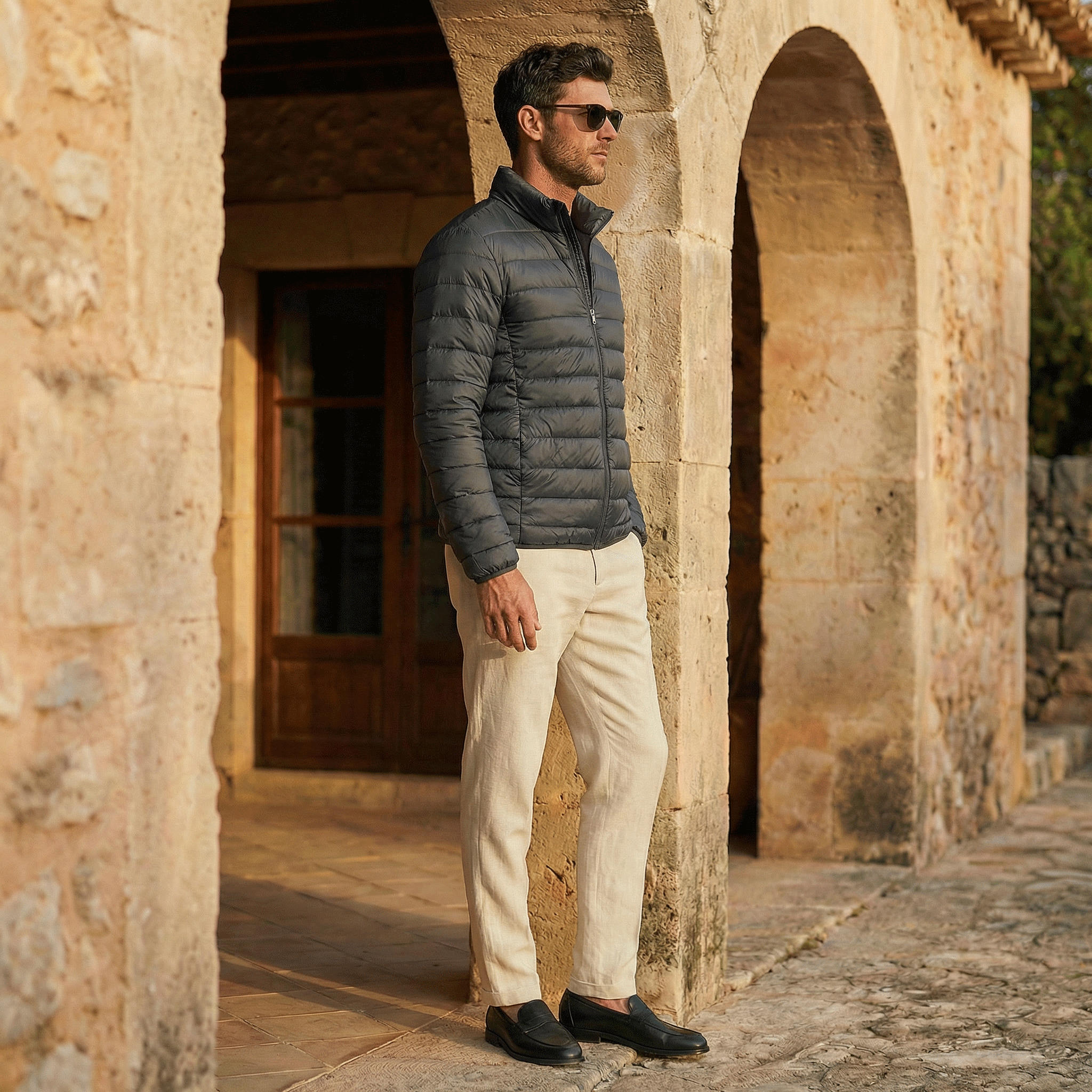 DUCK DOWN JACKET - Dk Grey, M image