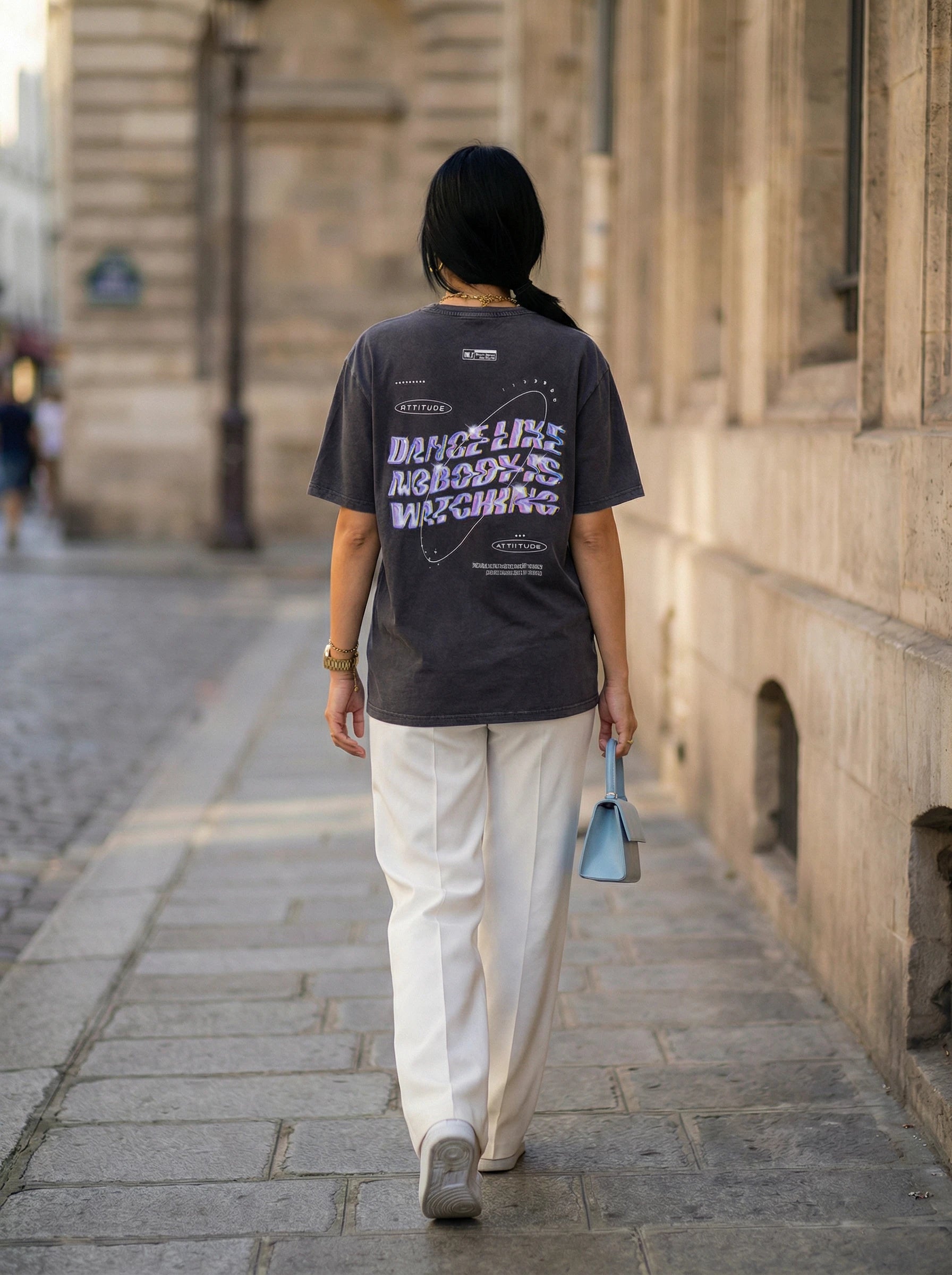 Gradient Graphic Crew Neck T-Shirt