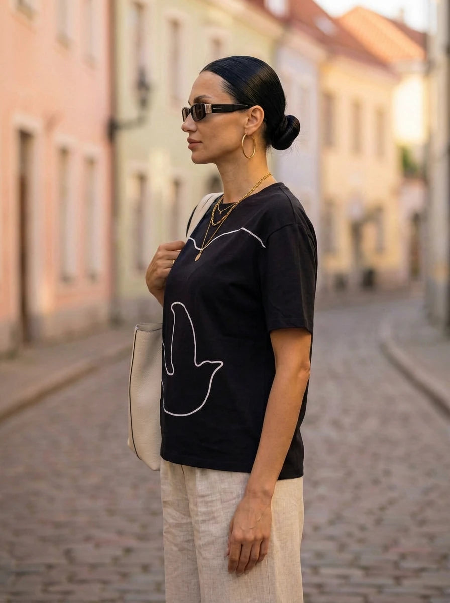 Graphic Print Crew Neck T-Shirt