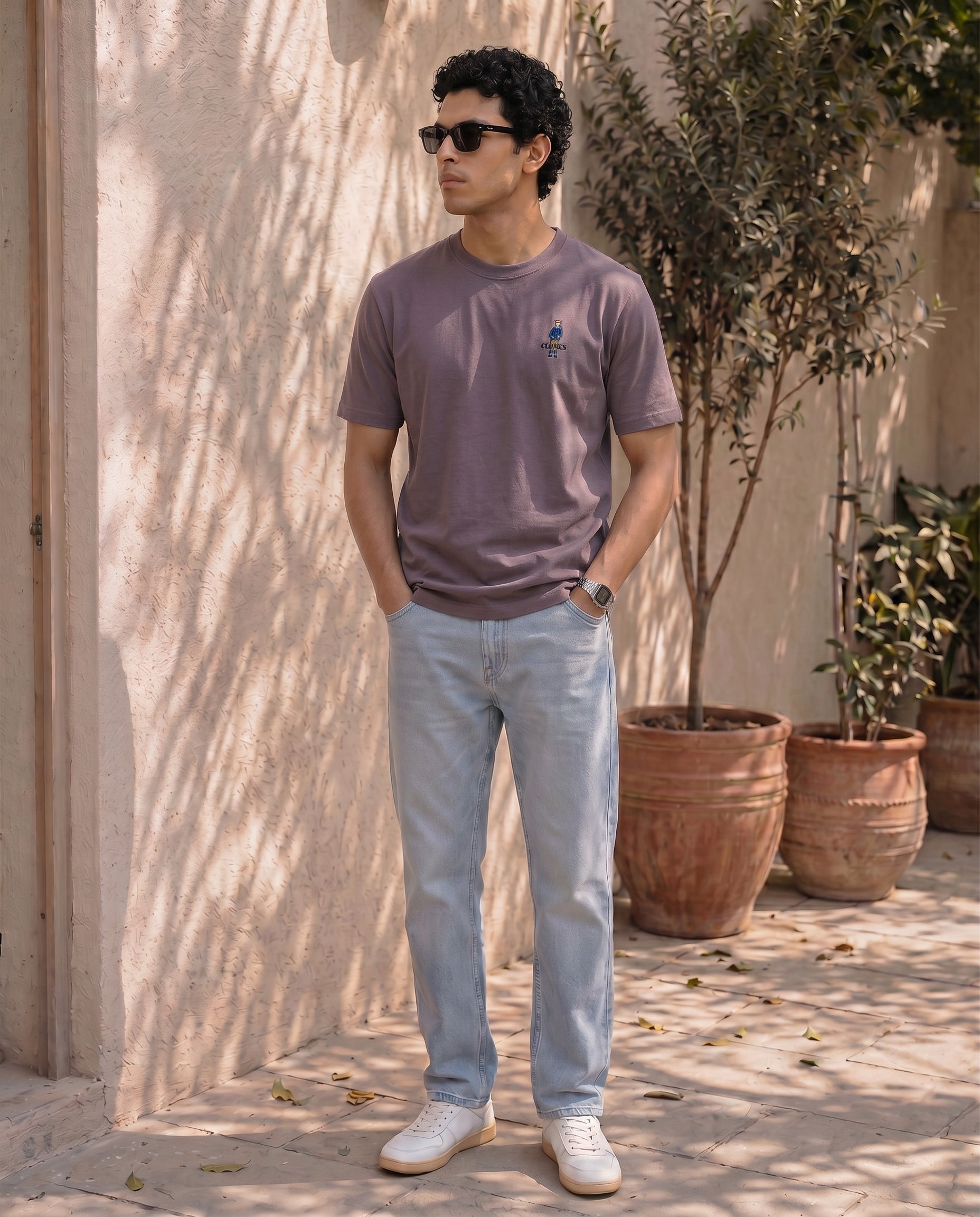 Men’s Embroidered Logo Crew Neck T-Shirt