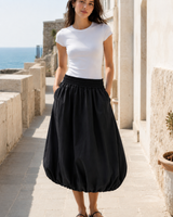 Balloon Hem Midi Skirt - view 2